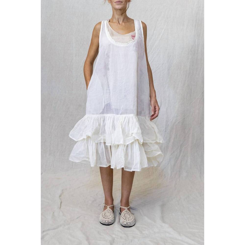 NEW LES OURS miti dress in chalk